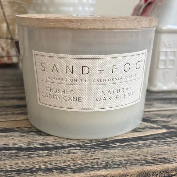 Sand + Fog Other - Crushed Candy Cane Candle with Natural Wax Blend